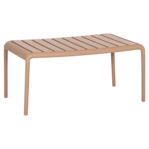 Garden side table Korver Hm6334.04 polypropylene in cappuccino 100x60x46cm.