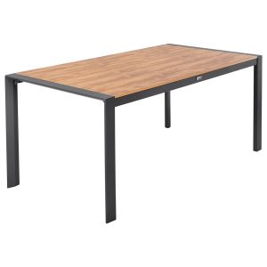 Градинска трапезна маса Goya алуминий антрацит и поливуд плот 160x80x75cm Hm6059,03
