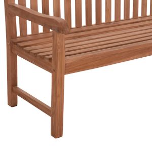 Градинска триместна пейка Elena Hm18125 тиково дърво - естествен цвят 150x61x95всм.