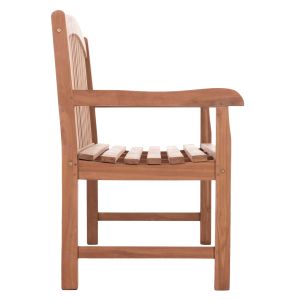 Градинска триместна пейка Elena Hm18125 тиково дърво - естествен цвят 150x61x95всм.