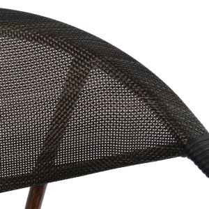 Градински алуминиев стол Bamboo Look кафяв Hm5025 60,5x59x81cm