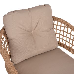 Градински алуминиев стол Professional тъмно сив ратан с възглавничка Hm5863,01 60x56x84cm