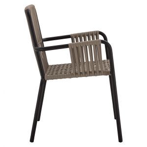 Градински алуминиев стол цвят капучино Hm5784,02 56x58x85cm
