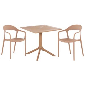 Градински комплект 3 части Cleo Hm21136 полипропилен в цвят капучино