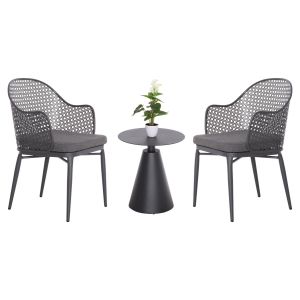 Garden set 3 pieces Orego Hm21106.01 aluminum in dark gray color