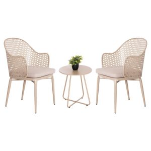 Garden set 3 pieces Orego Hm21107.03 aluminum and metal in cappuccino color