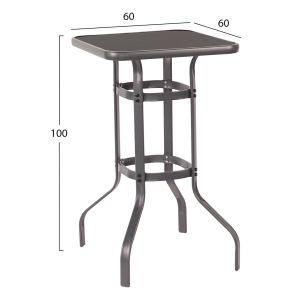 Garden set 3pcs Laura .01 gray metal and aluminum Hm21054
