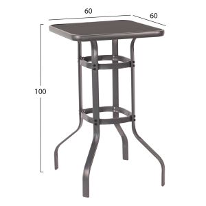 Garden set 3pcs Laura .03 black metal and aluminum Hm21054