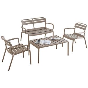 Garden set 4 pieces Korver Hm21096.04 polypropylene in cappuccino