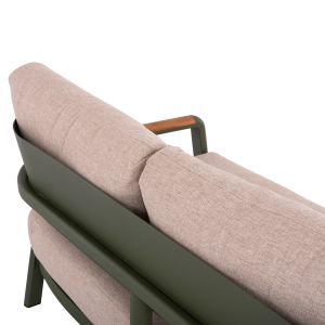 Garden set 4pcs Elara Hm6195.06 green aluminum-beige olefin-teak wood