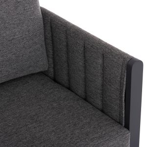Garden set 4pcs Larry Hm6188.01 dark gray aluminum-PE fabric