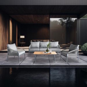 Градински комплект 4бр Marrakesh сив цвят 189x73x72см.