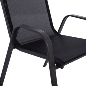 Garden set Adam Hm5193.13 table with 4 dining chairs - black