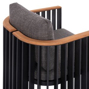 Garden set Eternity Sm21129.02 with table and 6 chairs - dark gray