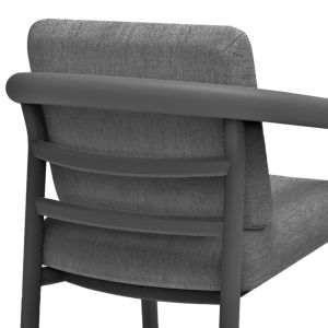 Градински комплект Eutopia Sm21128.01 с маса и 6 кросята - тъмно сив