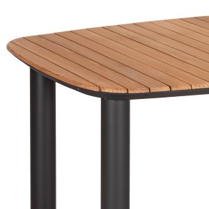 Градински комплект Eutopia Sm21128.01 с маса и 6 кросята - тъмно сив