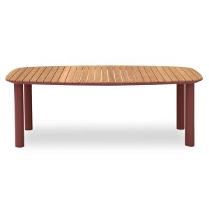 Градински комплект Eutopia Sm21128.05 с маса и 6 кросята - червен/бежов