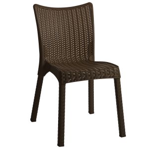 Градински комплект Explore-confident от 5 части от полипропилен в кафяв цвят 90x90x73,5cm