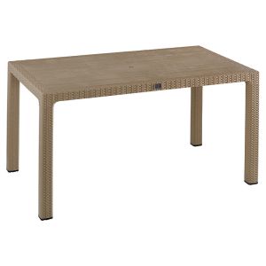 Градински комплект Explore-confident от 5 части от полипропилен цвят Капучино150x90x73,5cm