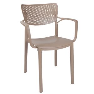 Градински комплект Explore-fontline от 5 части от полипропилен цвят капучино 90x90x73,5cm