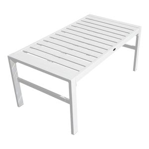 GARDENLY GARDEN SET, 4 PIECES, ALUMINUM, WHITE WITH BEIGE CUSHIONS