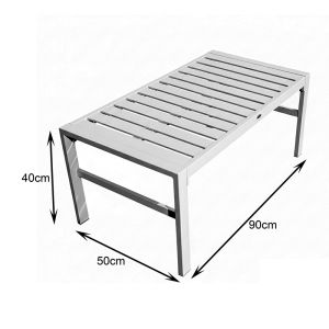 GARDENLY GARDEN SET, 4 PIECES, ALUMINUM, WHITE WITH BEIGE CUSHIONS