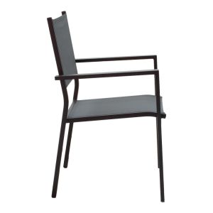 Garden set Nares-moly set 7 pcs. aluminum black-textile gray