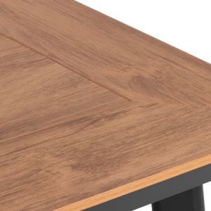 Garden set Taber Hm21197 table and 4 dining chairs - aluminum and polywood - anthracite color