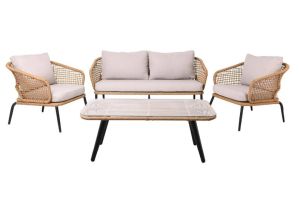 Garden set aluminum Salsa Plus sofa, 2 armchairs and table Ε254,s- set of 4 pieces