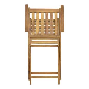 Градински комплект маса с 4 стола от акация масив Mobie-falov 130x80x72cm