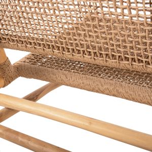 Garden set of 4 pieces Londer Hm11957 solid teak wood-synthetic rattan-natural color