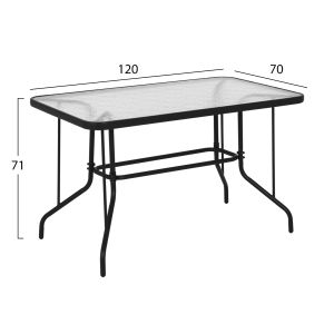 Градински комплект от 5 части Adam Hm21160 алуминиеви столове и маса 120x70 сиви