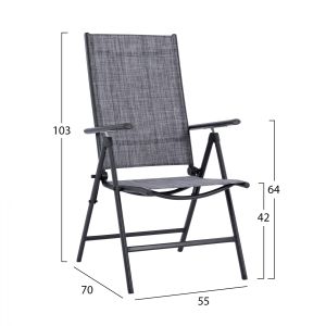 Garden set with umbrella gray Hm11483