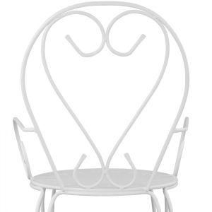 Градински метален стол Amore бял Hm5008,12 49x48x90cm
