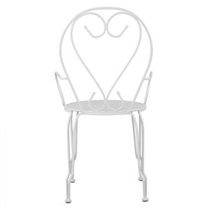 Градински метален стол Amore бял Hm5008,12 49x48x90cm