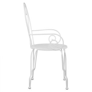 Градински метален стол Amore бял Hm5008,12 49x48x90cm