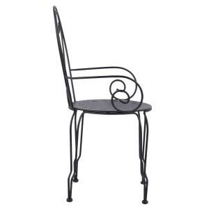 Градински метален стол Amore черен цвят Hm5008,11 49x48x90cm