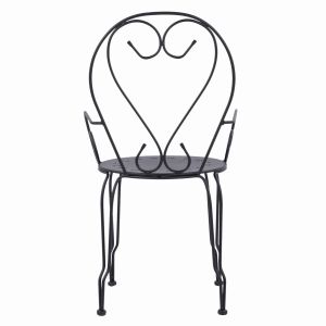 Градински метален стол Amore черен цвят Hm5008,11 49x48x90cm