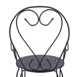 Градински метален стол Amore черен цвят Hm5008,11 49x48x90cm