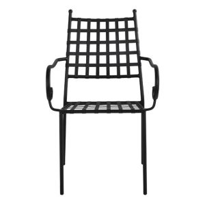Градински метален стол Hm5171,11 черен цвят 57x60x92cm