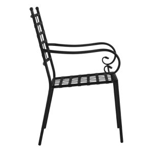 Градински метален стол Hm5171,11 черен цвят 57x60x92cm