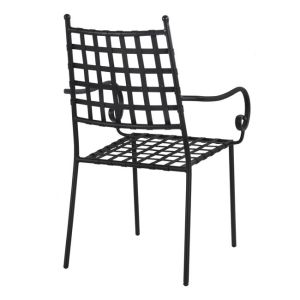 Градински метален стол Hm5171,11 черен цвят 57x60x92cm