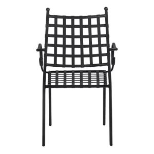Градински метален стол Hm5171,11 черен цвят 57x60x92cm