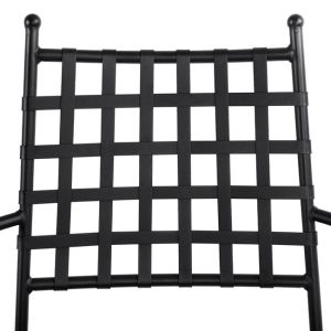Градински метален стол Hm5171,11 черен цвят 57x60x92cm