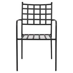 Градински метален стол Hm5508 черен цвят 46x58x88cm