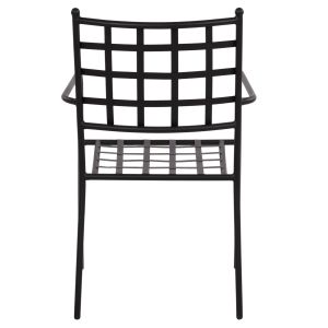 Градински метален стол Hm5508 черен цвят 46x58x88cm