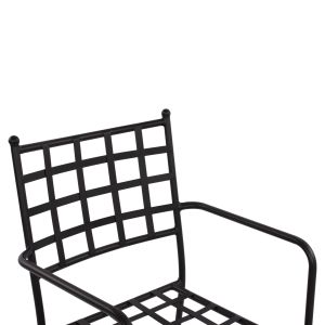 Градински метален стол Hm5508 черен цвят 46x58x88cm