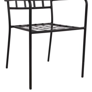 Градински метален стол Hm5508 черен цвят 46x58x88cm