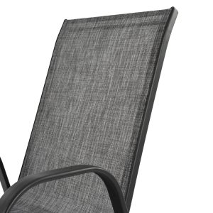 Градински метален стол Leon сив със сива текстилна седалка Hm5000,01 55x72x91cm