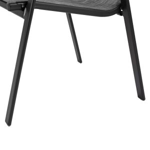Градински метален стол Leon сив със сива текстилна седалка Hm5000,01 55x72x91cm